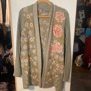 Paparazzi Green and Pink Floral Cardigan